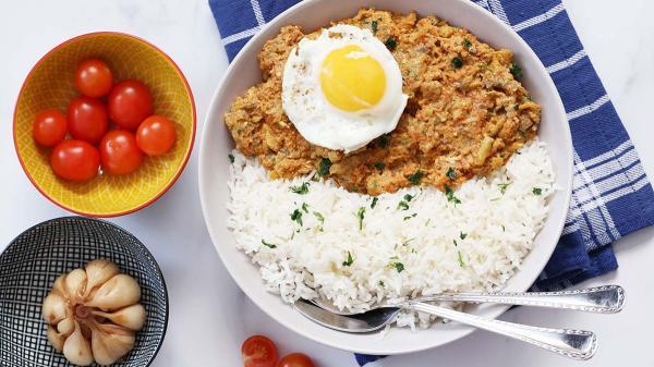 طرز تهیه میرزا قاسمی با برنج؛ دستور اصیل گیلانی