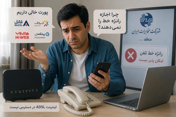 پورت خالی هست، اما اینترنت ADSL نمی دهند؛ چرا مخابرات اجازه رانژه خط را نمی دهد؟